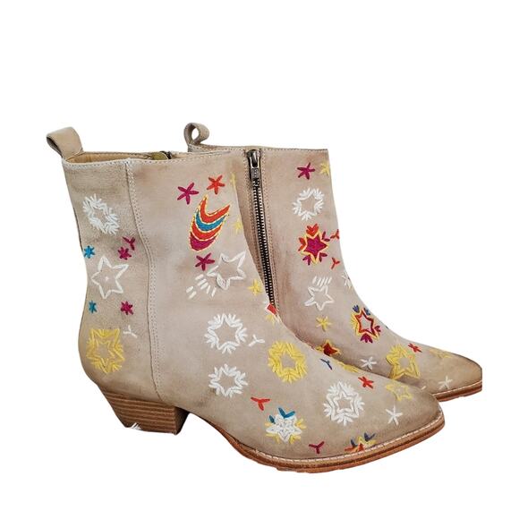 NWT Women's Free People Bowers Embroidered Booties Size 39 - Picture 5 of 16
